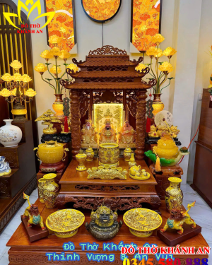 Bộ bàn thờ Ông Địa mệnh Thổ Kim