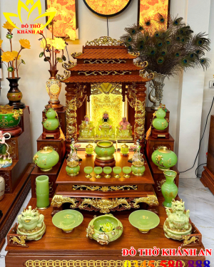 Bộ Ban Thờ Mệnh Mộc Hỏa Gỗ Hương Đá