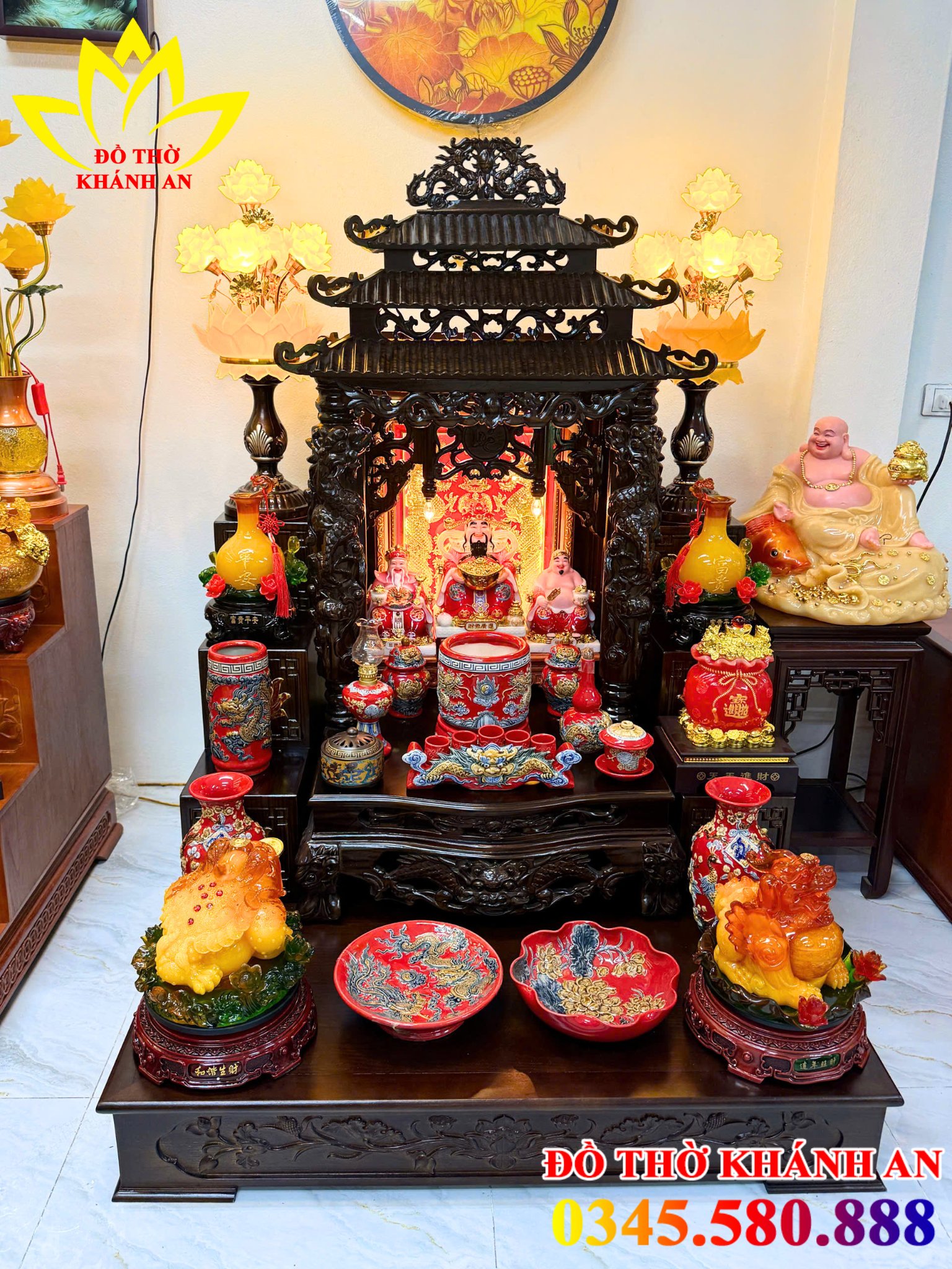 Bộ Bàn Thờ Thần Tài Mệnh Thổ Gỗ Sồi Nga & Dổi Nam Phi Bộ Bàn Thờ Thần Tài Mệnh Thổ Gỗ Sồi Nga & Dổi Nam Phi Cao Cấp