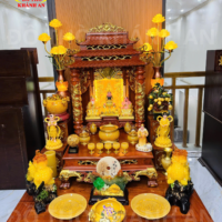 ban thờ mái chùa dát vàng