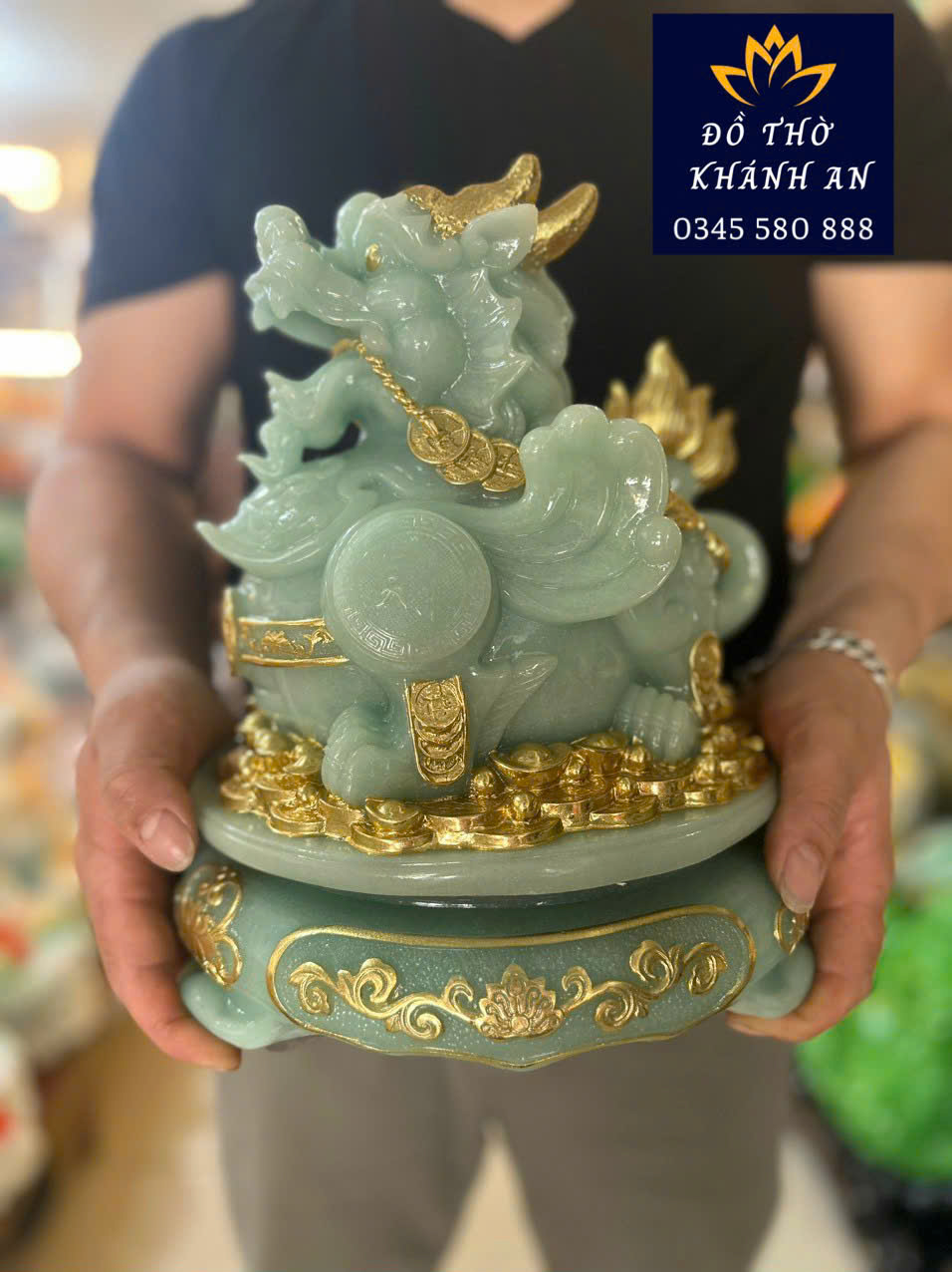 Bộ Bàn Thờ Thần Tài Dát Vàng Cao Cấp Cho Mệnh Mộc – Thủy Bộ Bàn Thờ Thần Tài Dát Vàng Cao Cấp Cho Mệnh Mộc – Thủy - Ảnh 5
