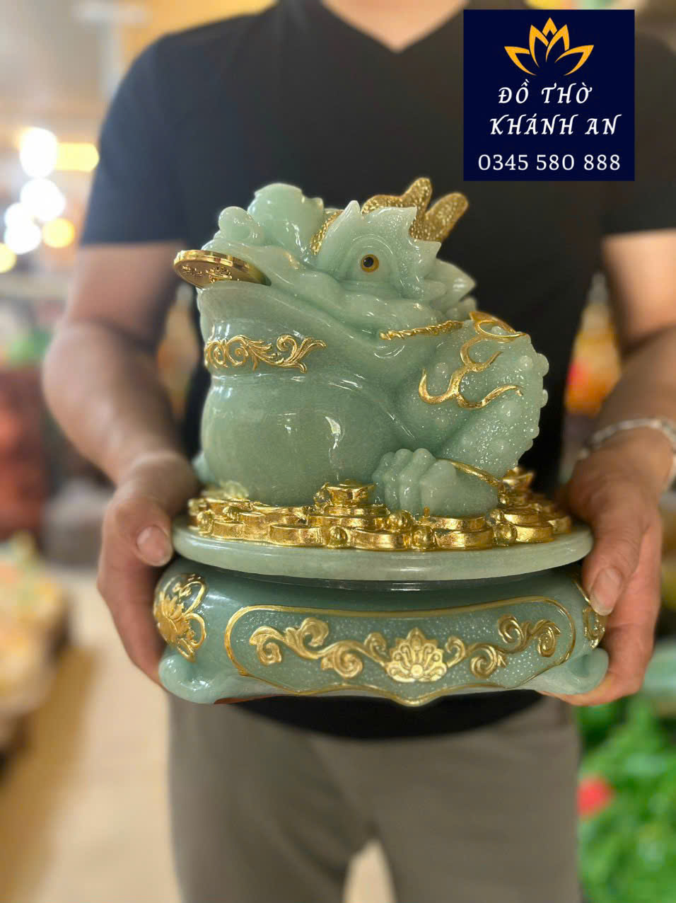 Bộ Bàn Thờ Thần Tài Dát Vàng Cao Cấp Cho Mệnh Mộc – Thủy Bộ Bàn Thờ Thần Tài Dát Vàng Cao Cấp Cho Mệnh Mộc – Thủy - Ảnh 6