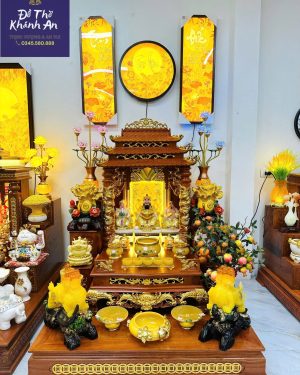 Combo bàn thờ Thần Tài mệnh Kim Thổ