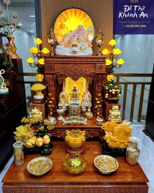 Combo Bàn Thờ Thần Tài Tân Cổ Điển Mệnh Kim Thổ