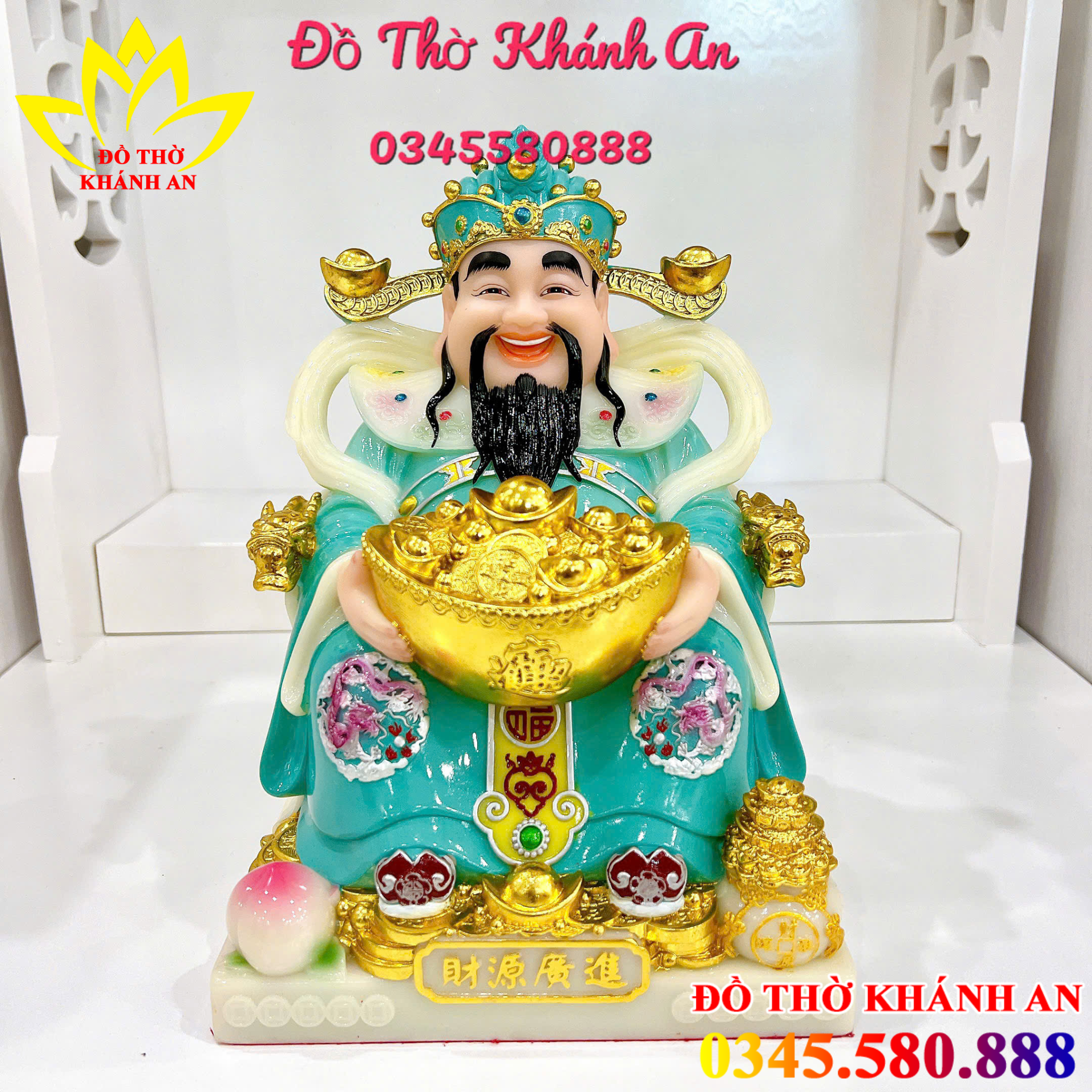 Bộ Tượng Thần Tài Ông Địa Thần Phát Đá Tự Nhiên Cao Cấp Bộ Tượng Thần Tài Ông Địa Thần Phát Đá Tự Nhiên Cao Cấp - Ảnh 5