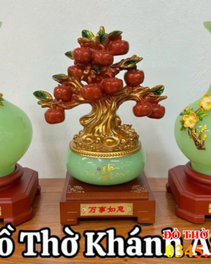 Cây Tài Lộc Pha Lê Kết Hợp Bình Ngọc Phong Thủy