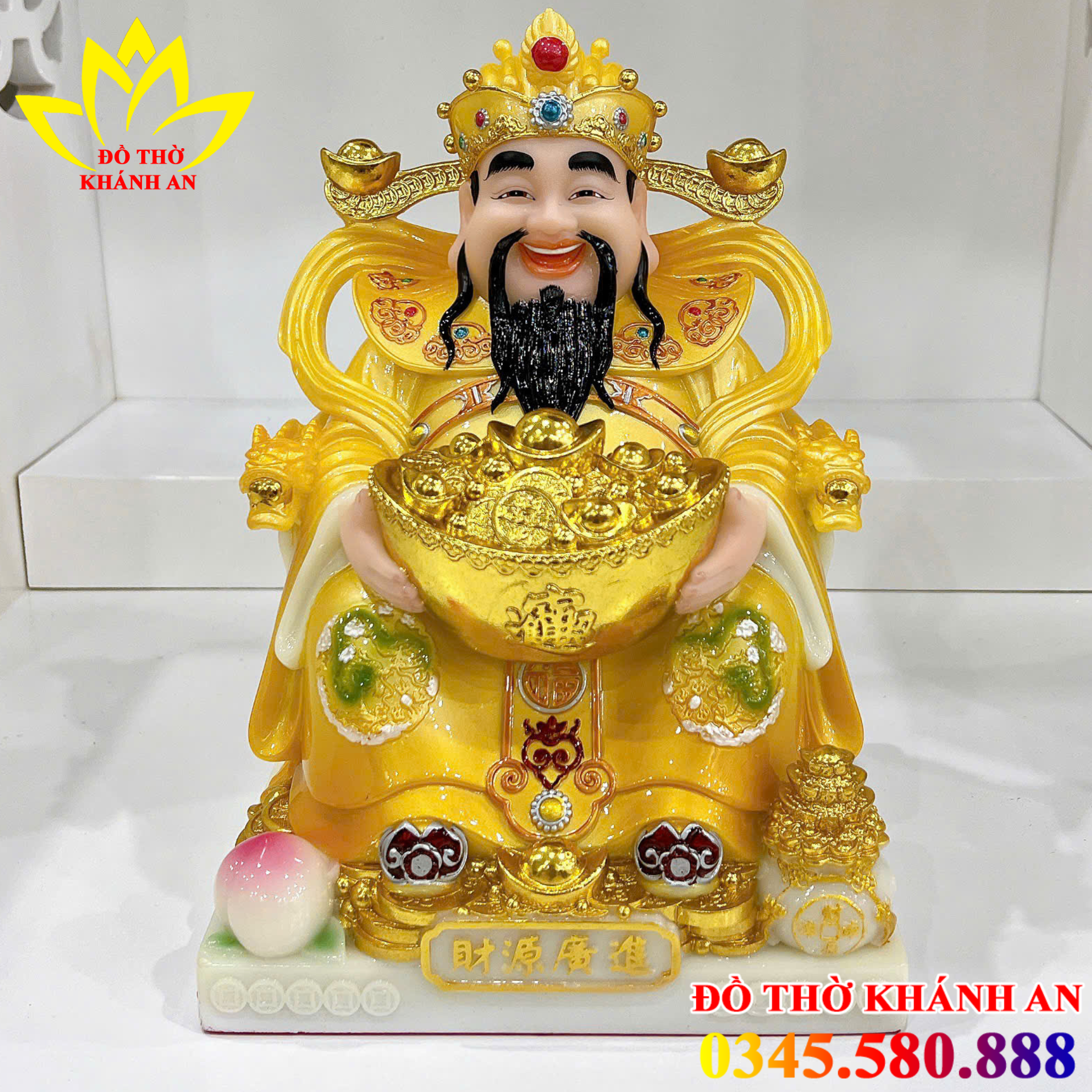 Bộ Tượng Thần Tài Ông Địa Thần Phát Đá Tự Nhiên Cao Cấp Bộ Tượng Thần Tài Ông Địa Thần Phát Đá Tự Nhiên Cao Cấp - Ảnh 3