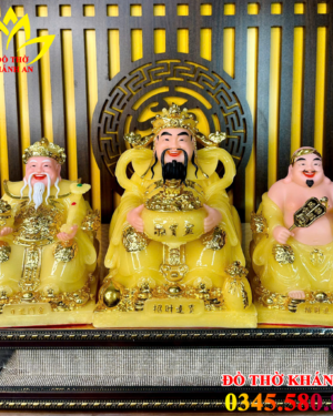 BỘ TƯỢNG THẦN TÀI – THỔ ĐỊA – THẦN PHÁT ĐÁ THẠCH ANH