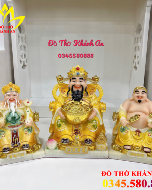 Bộ tượng Thần Tài – Ông Địa - Thần Phát Đá Tự Nhiên Cao Cấp