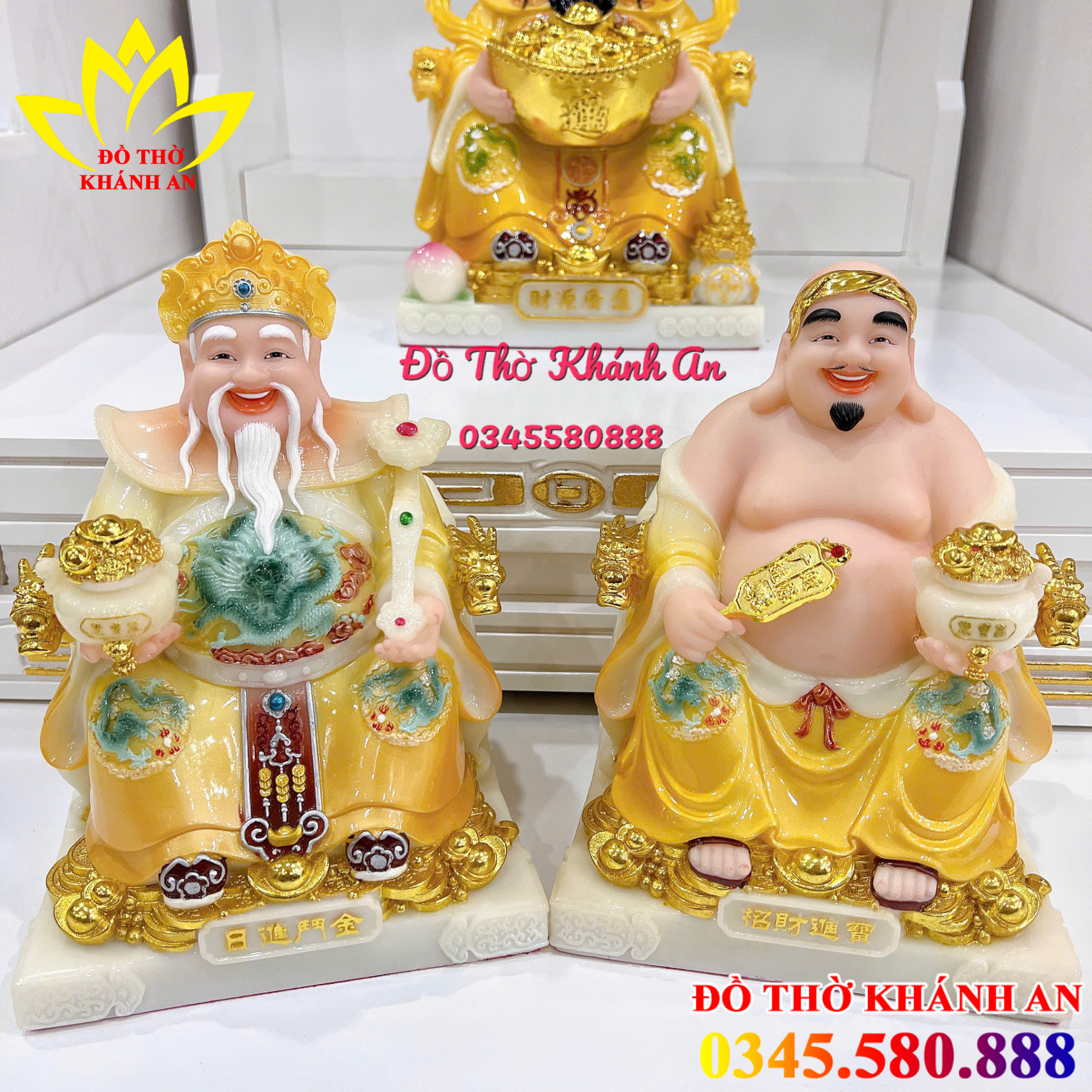 Bộ Tượng Thần Tài Ông Địa Thần Phát Đá Tự Nhiên Cao Cấp Bộ Tượng Thần Tài Ông Địa Thần Phát Đá Tự Nhiên Cao Cấp - Ảnh 4
