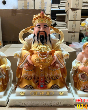 Bộ 3 Ông Thần Tài – Thổ Địa Gấm Vàng