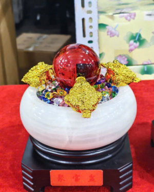 Bát Tụ Bảo Bi Cầu Thạch Anh Đế Ngọc