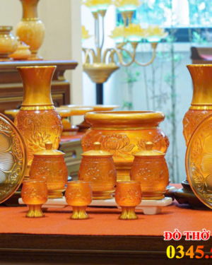 TRỌN BỘ ĐỒ THỜ ĐỒNG VÀNG LƯU LY CAO CẤP