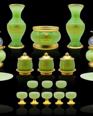 Bộ Đồ Thờ Bột Đá Thạch Ngọc Cao Cấp