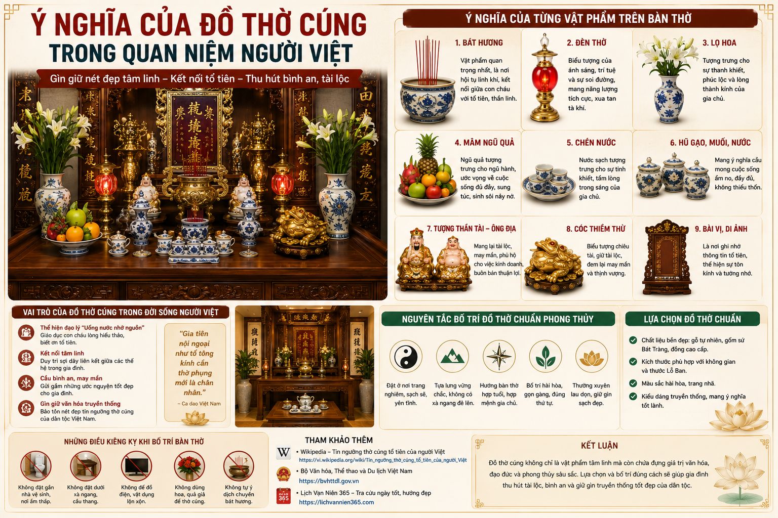 ý nghĩa của đồ thờ cúng