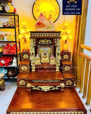 Bàn Thần Tài Mái Bằng Chạm Rồng