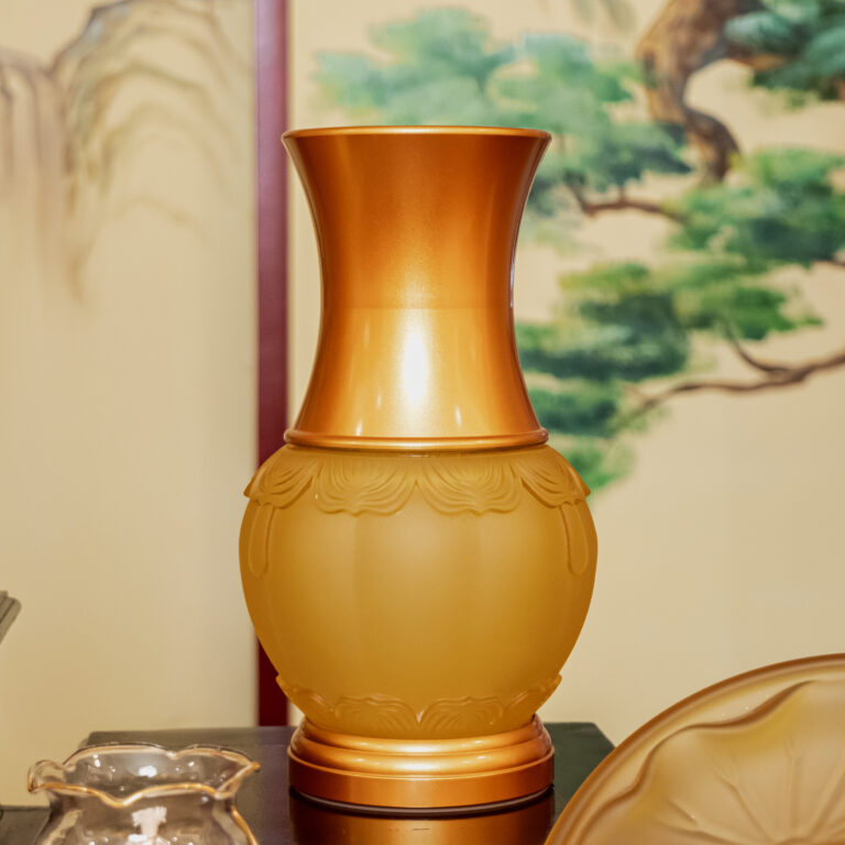 Trọn Bộ Đồ Thờ Lưu Ly Viền Đồng Lá Sen Cao Cấp Trọn Bộ Đồ Thờ Lưu Ly Viền Đồng Lá Sen Cao Cấp - Ảnh 4