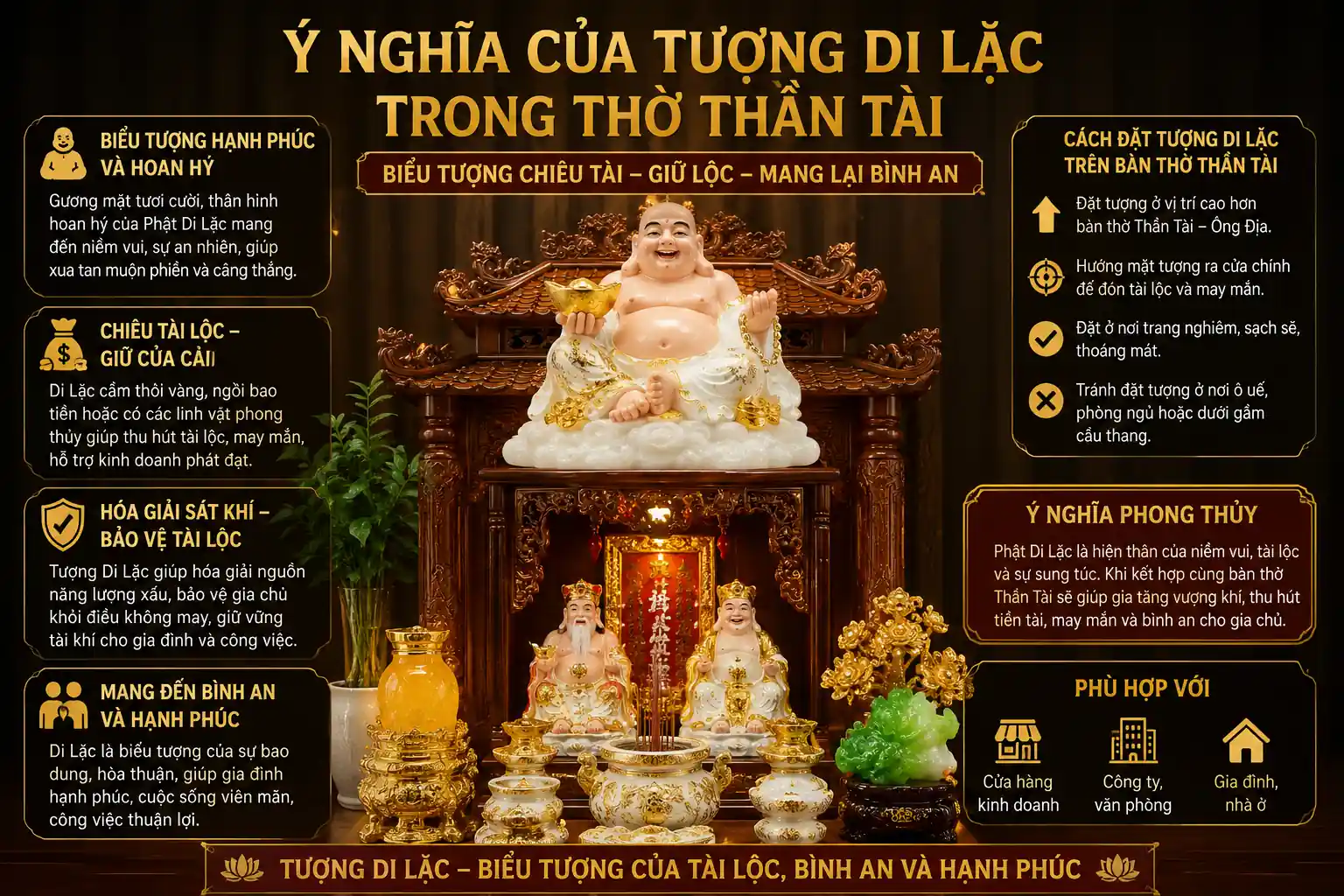 Ý nghĩa của tượng Di Lặc trong thờ Thần Tài