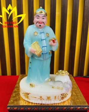 Tượng Ông Quản Gia Bột Đá Xanh Dương