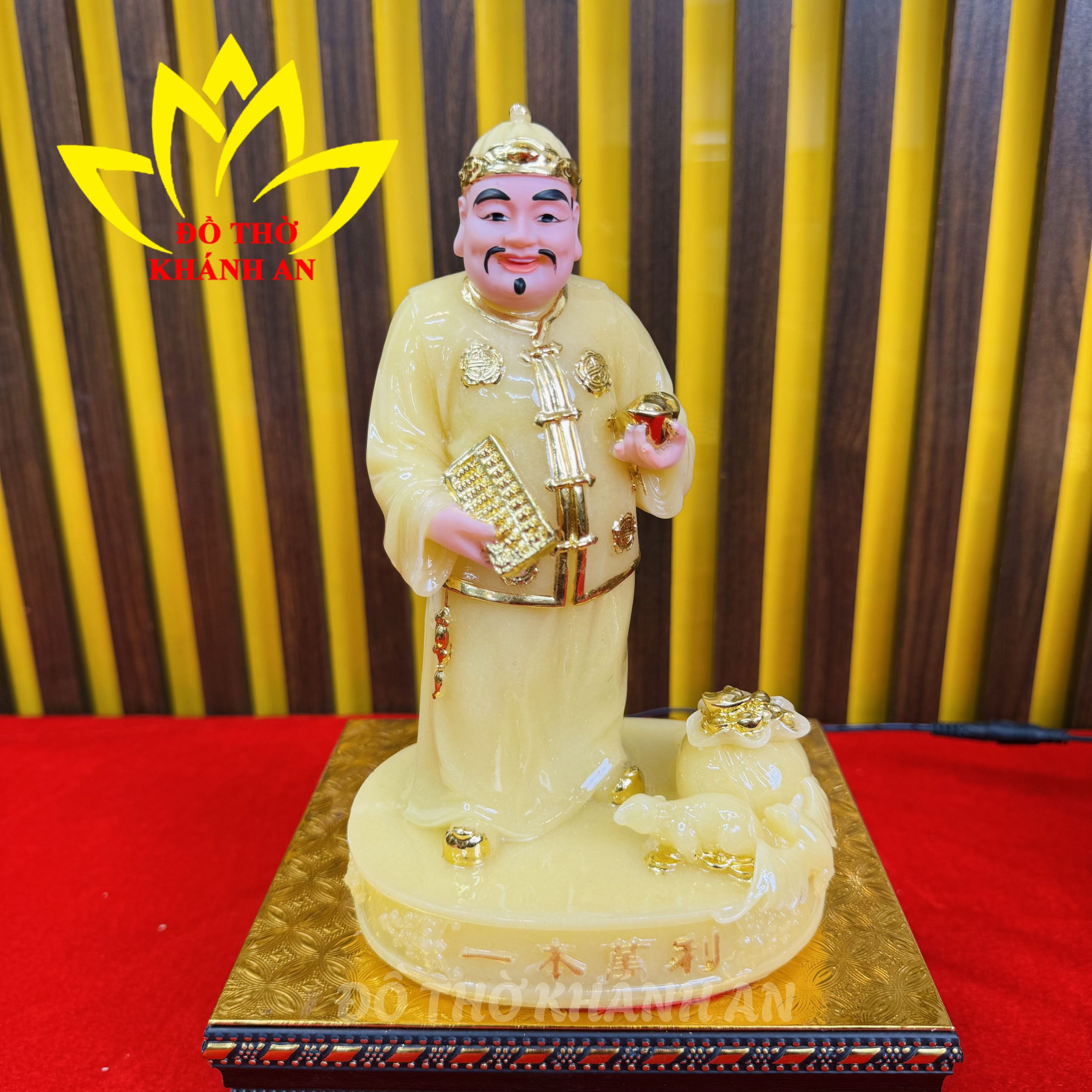 Tượng Ông Quản Gia Bột Đá Vàng Thạch Anh Tượng Ông Quản Gia Bột Đá Vàng Thạch Anh