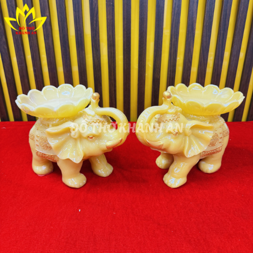 Voi Dâng Quả Bột Đá Bé Đĩa Lưng vàng