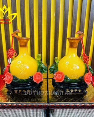 BÌNH HÚT LỘC HOA VÀNG – HỘI TỤ VƯỢNG KHÍ, MANG SỰ VIÊN MÃN CHO GIA ĐẠO