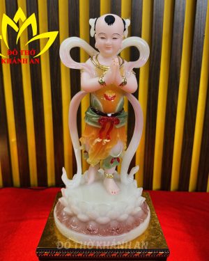 Tượng Tiên Đồng Đỏ Gấm