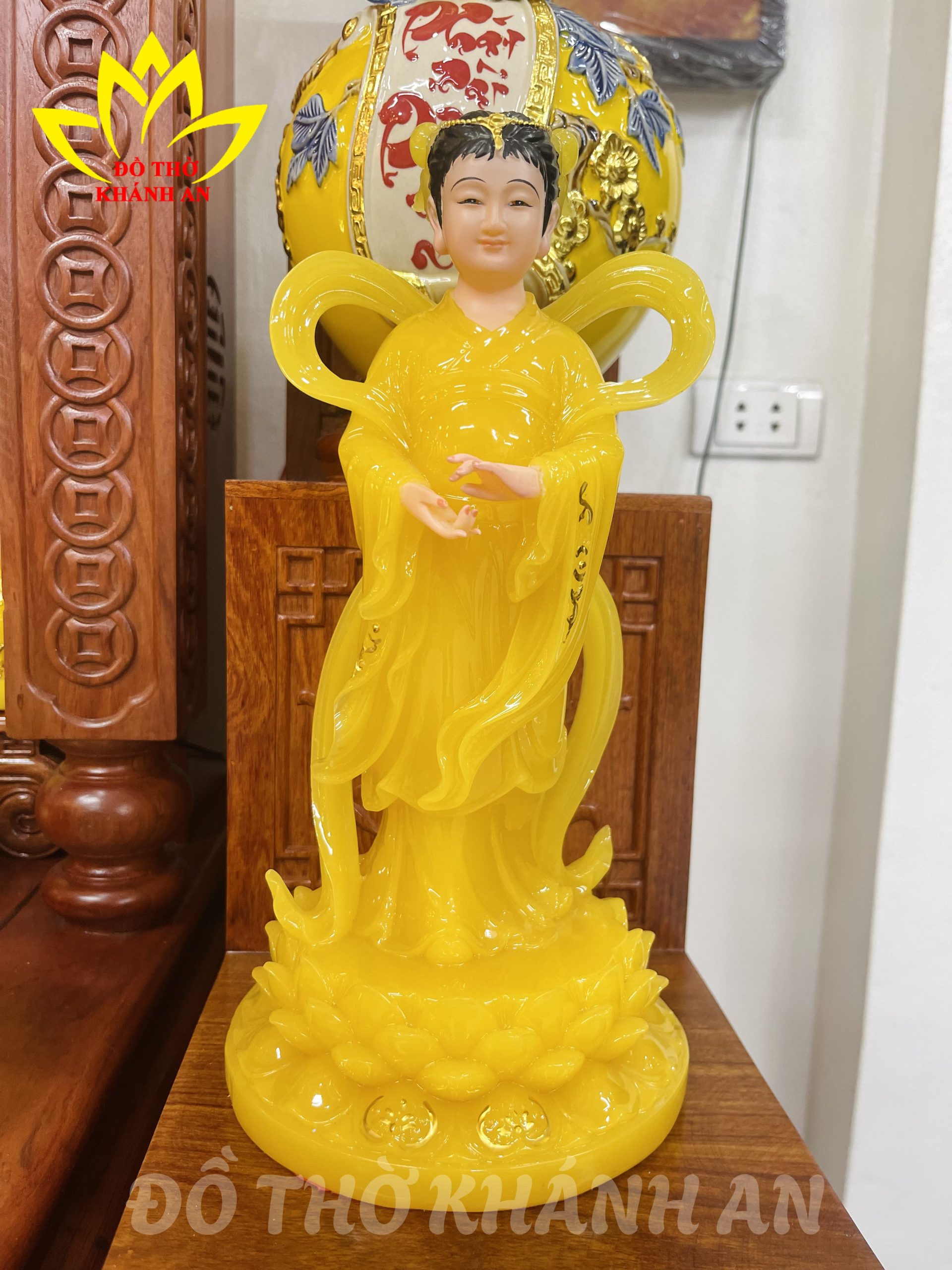 Trọn Bộ Bàn Thờ Thần Tài Mái Bằng Cột Xu Gỗ Hương Đá Trọn Bộ Bàn Thờ Thần Tài Mái Bằng Cột Xu Gỗ Hương Đá - Ảnh 5