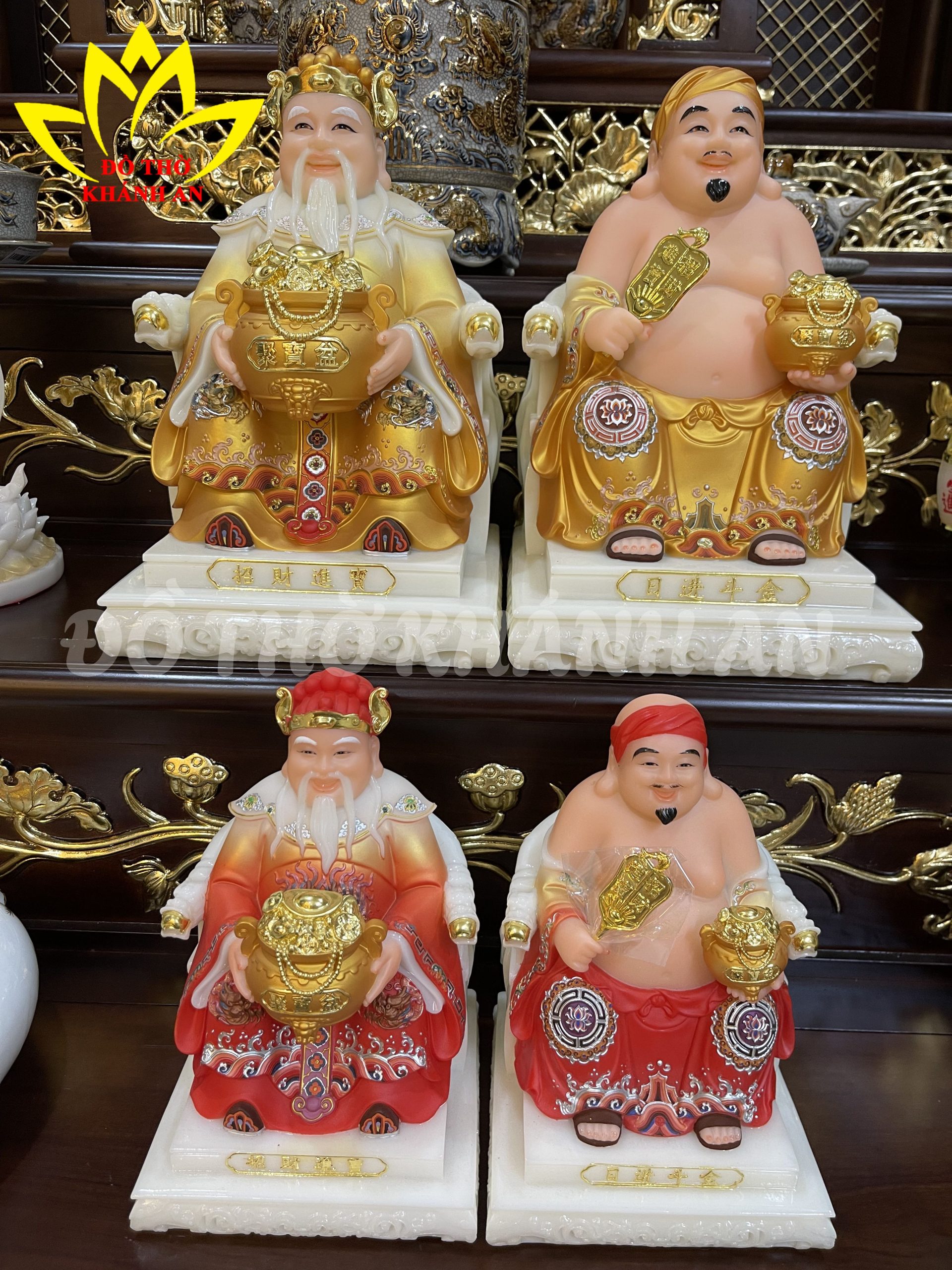 Tượng Thần Tài Thổ Địa Gấm VIP Đá Thạch Anh Cao Cấp Tượng Thần Tài Thổ Địa Gấm VIP Đá Thạch Anh Cao Cấp