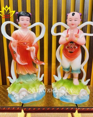 Tượng Tiên đồng Ngọc Nữ Bột Đá Đỏ