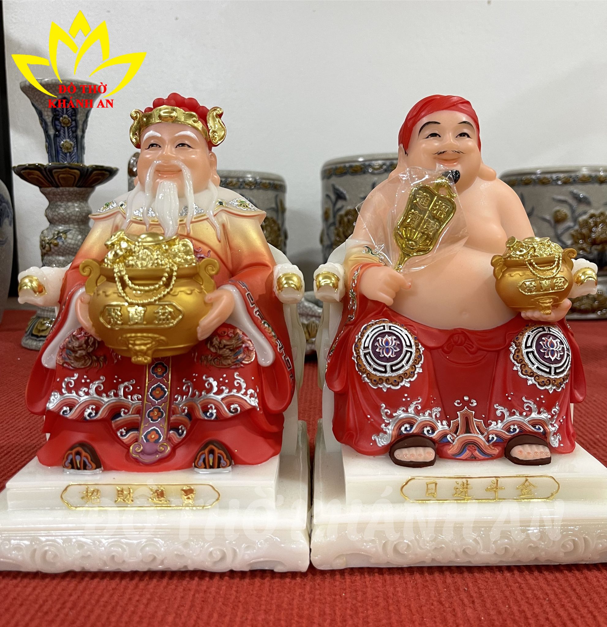 Tượng Thần Tài Thổ Địa Gấm VIP Đá Thạch Anh Cao Cấp Tượng Thần Tài Thổ Địa Gấm VIP Đá Thạch Anh Cao Cấp - Ảnh 2