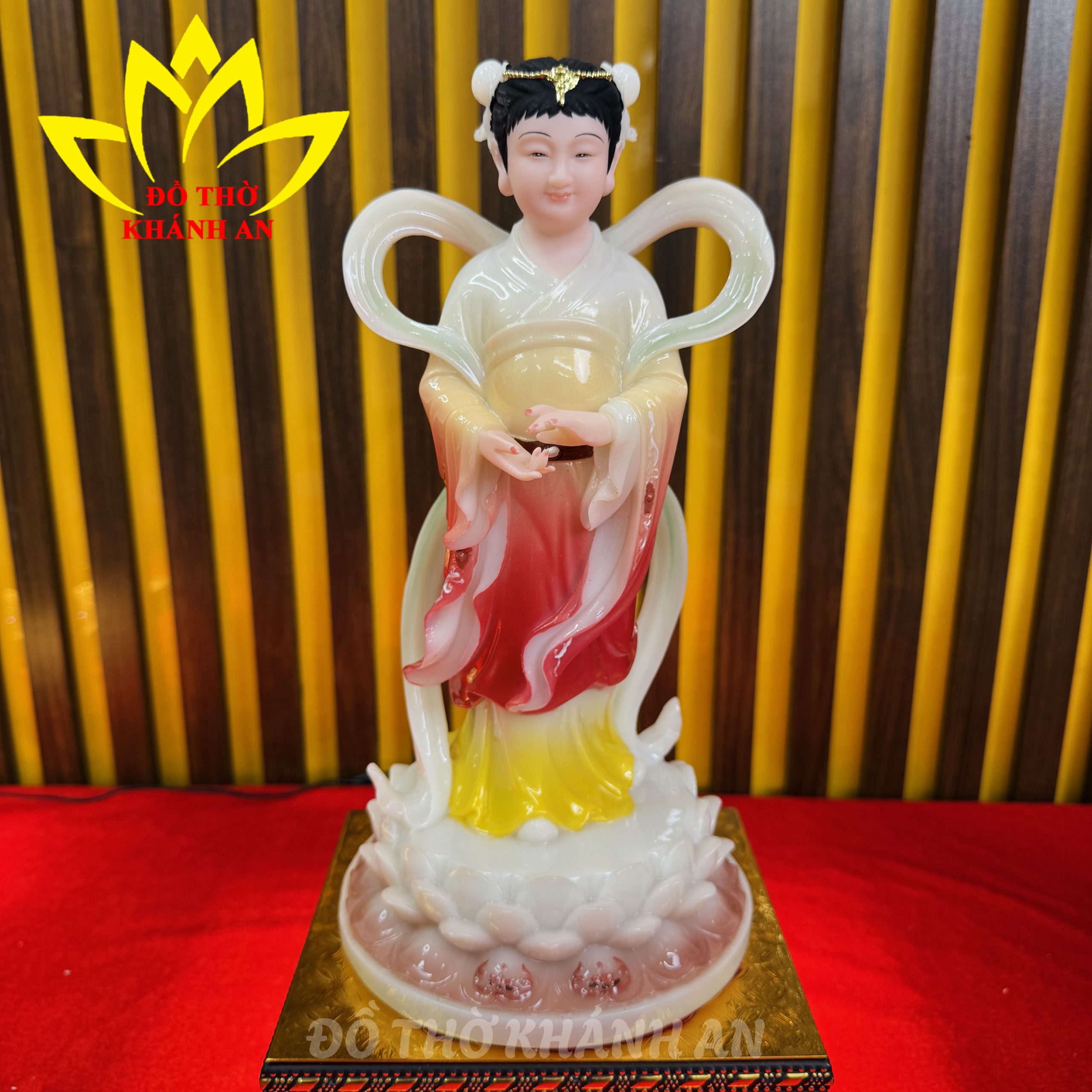 Tượng Tiên Đồng Ngọc Nữ Đỏ Gấm Tượng Ngọc Nữ Đỏ Gấm