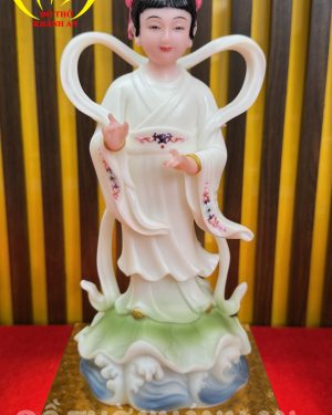 Tượng Tiên Đồng Ngọc Nữ Bột Đá Trắng – Biểu Tượng Bình An Và Thanh Tịnh