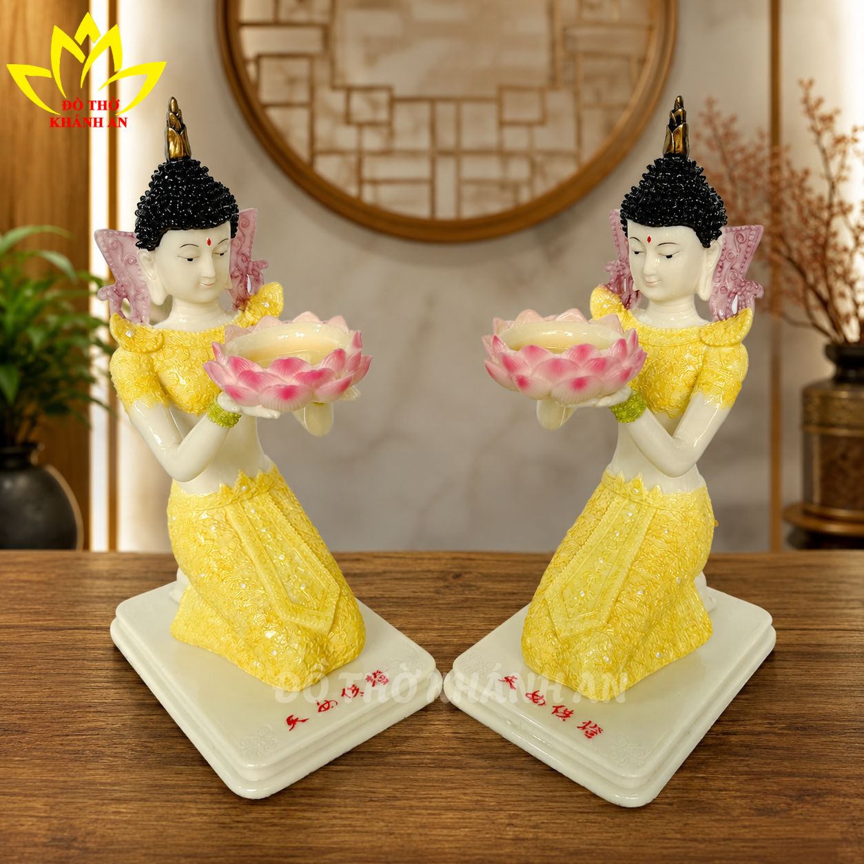 Cặp Tượng Tiên Dâng Nến Cao Cấp Cặp Tượng Tiên Dâng Nến Cao Cấp - Ảnh 3